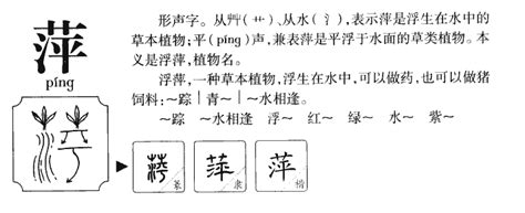 萍名字|萍字起名寓意、萍字五行和姓名学含义